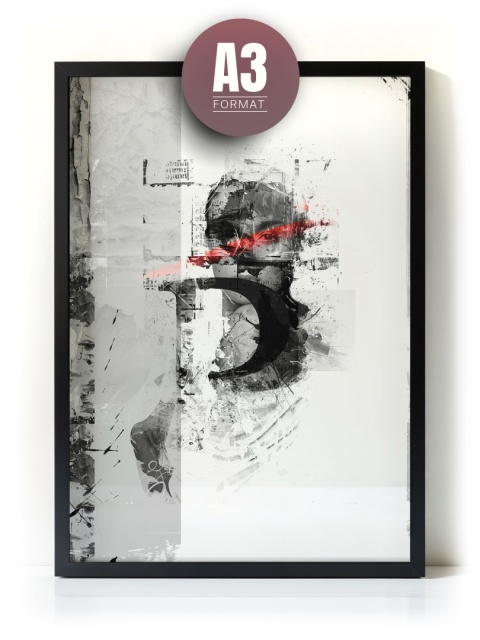 Plakat abstrakcyjny Format A3 -0004B - „Równowaga – Harmonia Form”