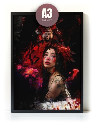 Plakat abstrakcyjny Format A3 -0008 - „Strażniczka Korzeni – Pamięć i Moc”
