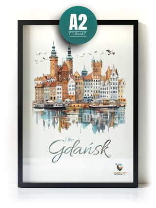 Plakat architektoniczny Format A2 – 0013 – „Plakat Gdańsk – Urok Starówki”