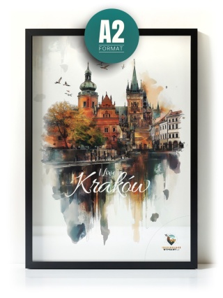 Plakat architektoniczny Format A2– 0016 – „Plakat - Kraków, o poranku”