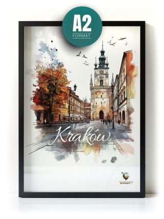 Plakat architektoniczny Format A2 – 0017 – „Plakat - Kraków, zapisany światłem”