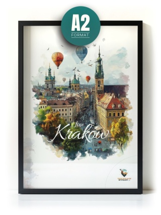 Plakat architektoniczny Format A2 – 0021 – „Kraków, w świetle uniesienia”