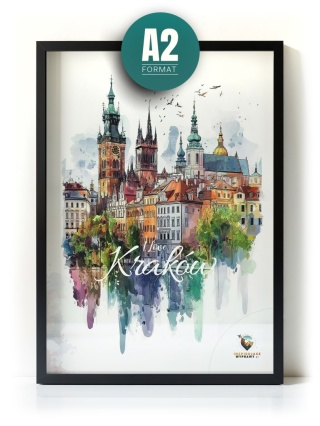 Plakat architektoniczny Format A2 – 0022 – „Kraków, echo rynku”