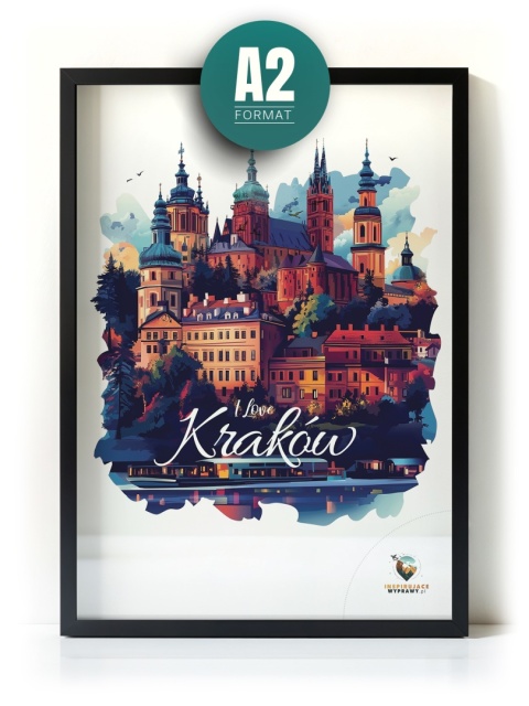 Plakat artystyczny – „Kraków, między tonami” – abstrakcyjna wizja miasta w łagodnych barwach