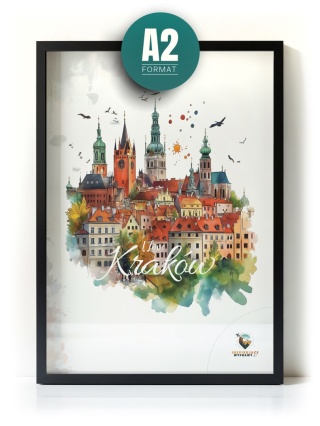 Plakat architektoniczny Format A2 – 0028 – „Kraków, zamyślenie w kamieniu”