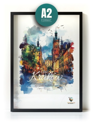 Plakat architektoniczny Format A2 – 0031 – „Kraków, blask nowego dnia”