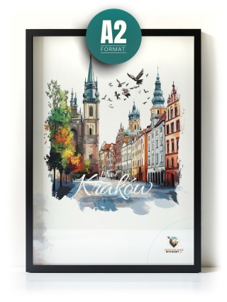 Plakat architektoniczny Format A2 – 0032 – „Kraków, blask nowego dnia”