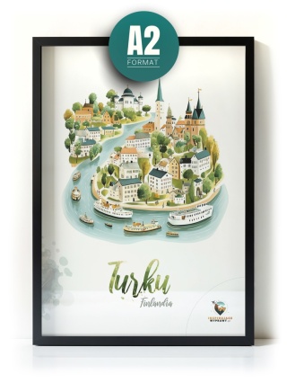 Plakat architektoniczny Format A2 – 0035 – „Turku, w rytmie zatoki”