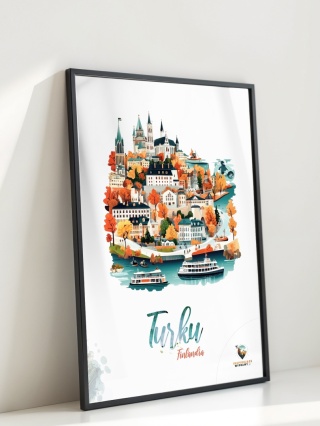 Plakat architektoniczny Format A3 – 0036 – „Turku, barwy północy”
