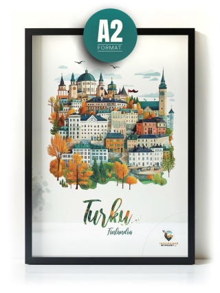 Plakat architektoniczny Format A2 – 0037 – „Turku, barwy północy”