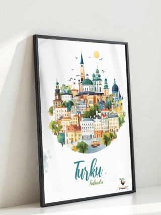 Plakat architektoniczny Format A3– 0040 – „Turku, przez pryzmat architektury”