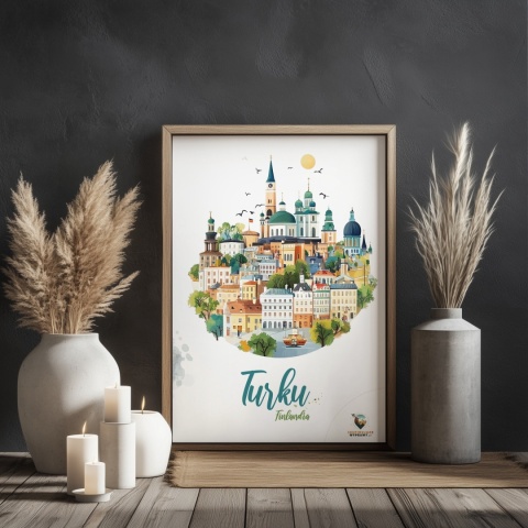 Plakat architektoniczny Format A3– 0040 – „Turku, przez pryzmat architektury”