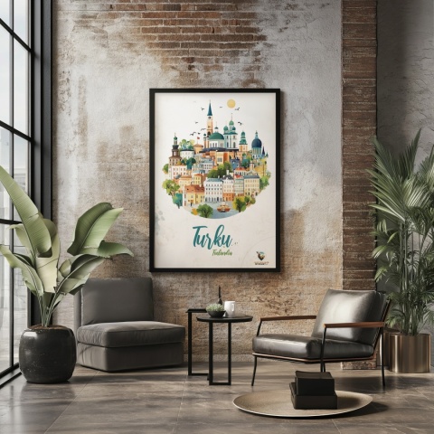 Plakat architektoniczny Format A3– 0040 – „Turku, przez pryzmat architektury”