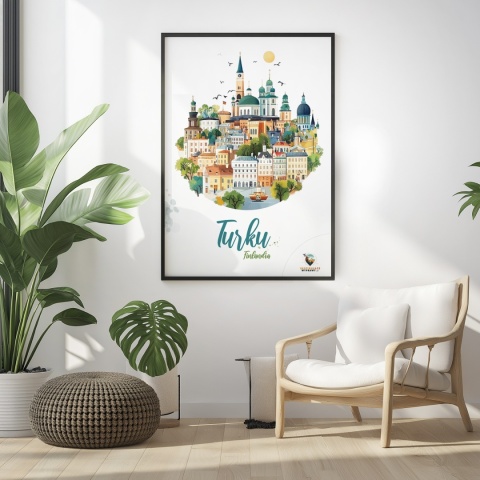 Plakat architektoniczny Format A3– 0040 – „Turku, przez pryzmat architektury”