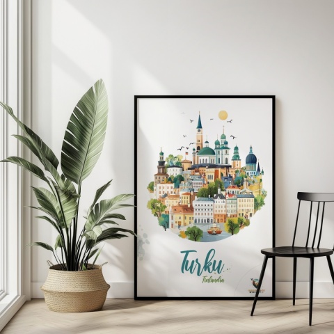 Plakat architektoniczny Format A3– 0040 – „Turku, przez pryzmat architektury”