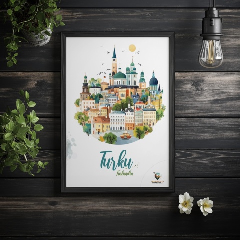 Plakat architektoniczny Format A3– 0040 – „Turku, przez pryzmat architektury”