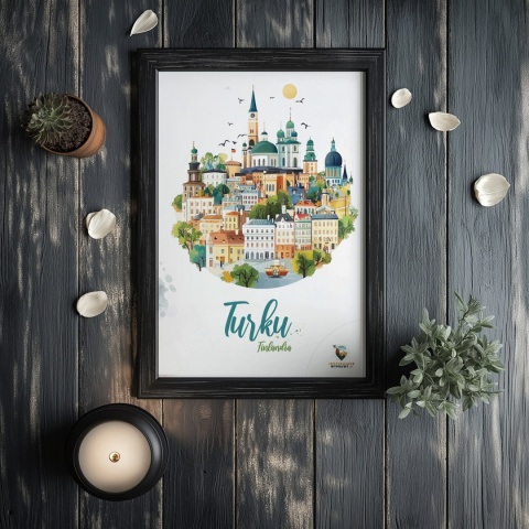 Plakat architektoniczny Format A3– 0040 – „Turku, przez pryzmat architektury”