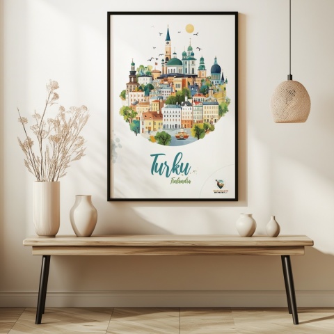 Plakat architektoniczny Format A3– 0040 – „Turku, przez pryzmat architektury”