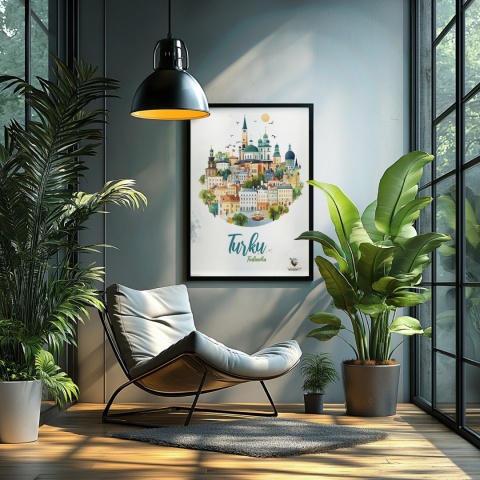 Plakat architektoniczny Format A3– 0040 – „Turku, przez pryzmat architektury”