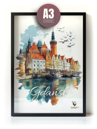 Plakat architektoniczny Format A3 – 0011 – „Gdańsk – Portowe Echo Historii”