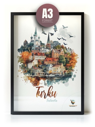 Plakat architektoniczny Format A3 – 0034 – „Turku, cisza północy”