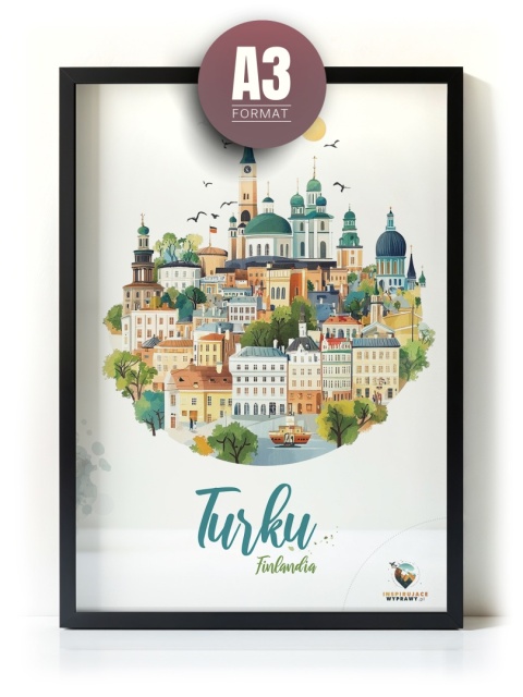 Plakat architektoniczny Format A3– 0040 – „Turku, przez pryzmat architektury”