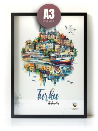 Plakat architektoniczny Format A3 – 0041 – „Turku, pejzaż wspomnień”