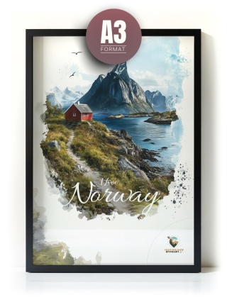 Plakat architektoniczny Format A3 – 0042 – „Lofoty, impresja dalekiego brzegu”