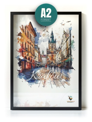 Plakat artystyczny Format A2 – 0018 – „Plakat - Kraków, echo przestrzeni”