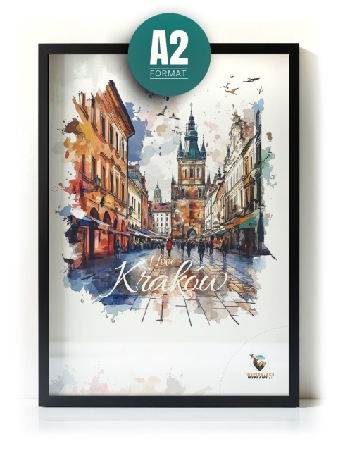 Plakat artystyczny – „Kraków, echo przestrzeni” – symboliczna, minimalistyczna kompozycja inspirowana ciszą miasta