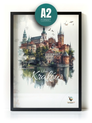 Plakat artystyczny Format A2 – 0019 – „Plakat - Kraków, utkany z cieni”