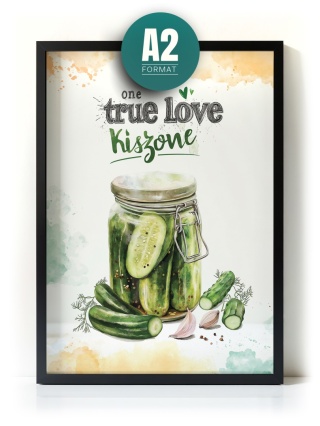 Plakat humorystyczny Format A2 – 0048 – „One True Love – Zielone uniesienie”