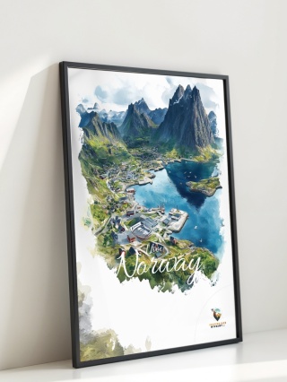 Plakat krajobrazowy Format A2 – 0045 – „Lofoty, szlak światła”