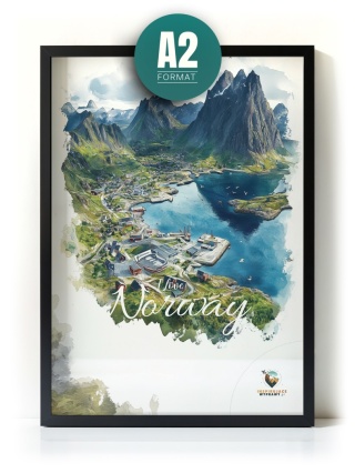 Plakat krajobrazowy Format A2 – 0045 – „Lofoty, szlak światła”