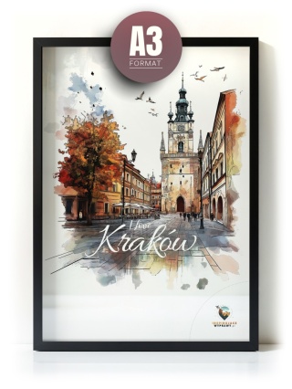 Plakat architektoniczny Format A3 – 0017 – „Plakat - Kraków, zapisany światłem”