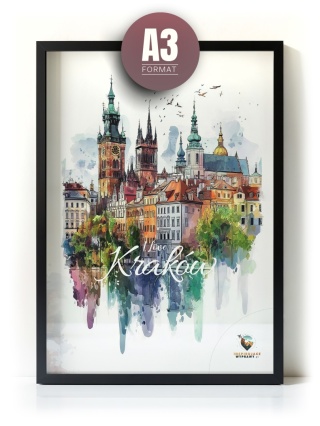 Plakat architektoniczny Format A3 – 0022 – „Kraków, echo rynku”