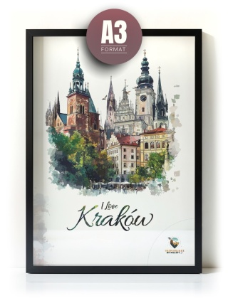 Plakat architektoniczny Format A3 – 0033 – „Kraków, szlak natchnienia”