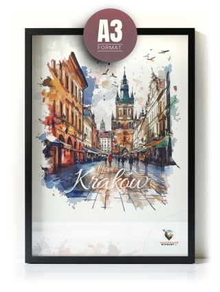 Plakat artystyczny Format A3 – 0018 – „Plakat - Kraków, echo przestrzeni”