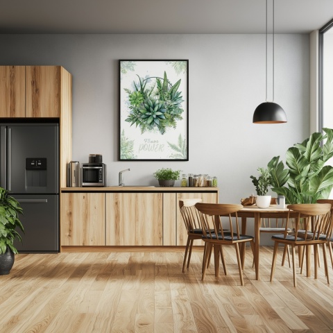 Plakat roślinny Format A2 – 0052 – „Flower Power – Sukulentowa harmonia”