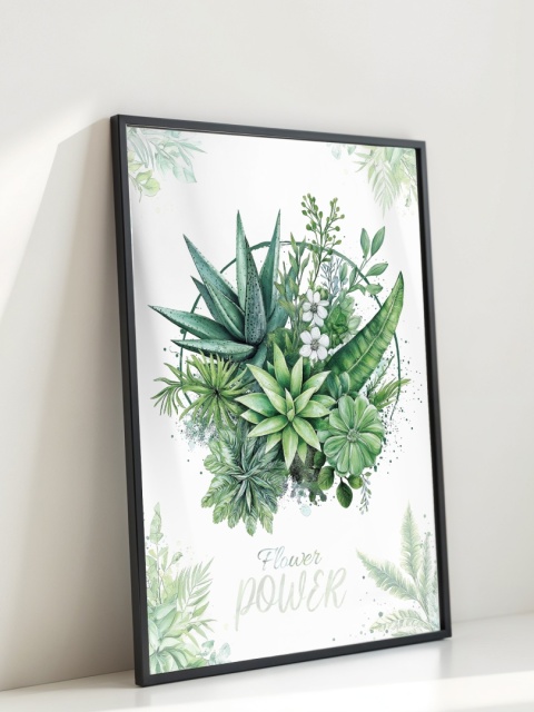 Plakat roślinny Format A2 – 0053 – „Flower Power – Zielony rytm”