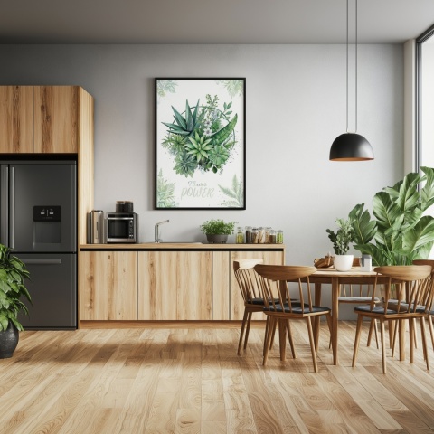 Plakat roślinny Format A2 – 0053 – „Flower Power – Zielony rytm”