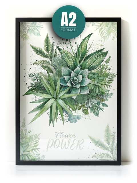 Plakat roślinny Format A2 – 0054 – „Flower Power – Leśne tchnienie”