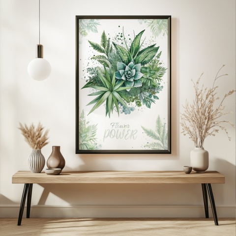 Plakat roślinny Format A2 – 0054 – „Flower Power – Leśne tchnienie”