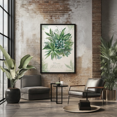 Plakat roślinny Format A2 – 0054 – „Flower Power – Leśne tchnienie”