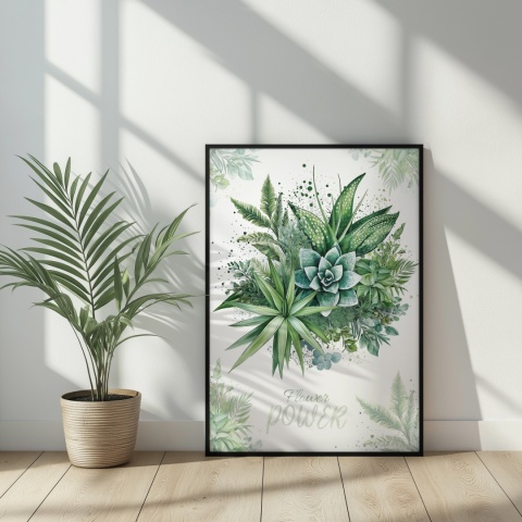 Plakat roślinny Format A2 – 0054 – „Flower Power – Leśne tchnienie”