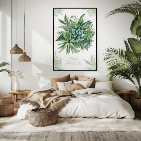 Plakat roślinny Format A2 – 0054 – „Flower Power – Leśne tchnienie”