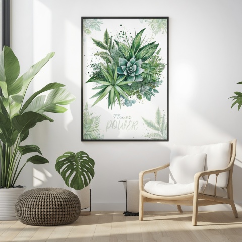 Plakat roślinny Format A2 – 0054 – „Flower Power – Leśne tchnienie”
