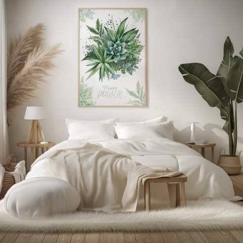 Plakat roślinny Format A2 – 0054 – „Flower Power – Leśne tchnienie”