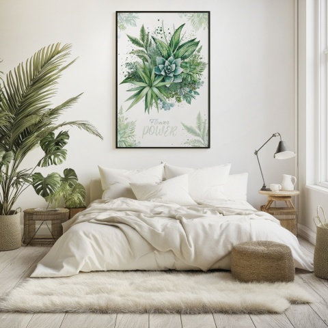 Plakat roślinny Format A2 – 0054 – „Flower Power – Leśne tchnienie”