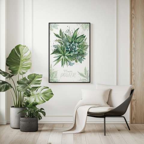 Plakat roślinny Format A2 – 0054 – „Flower Power – Leśne tchnienie”